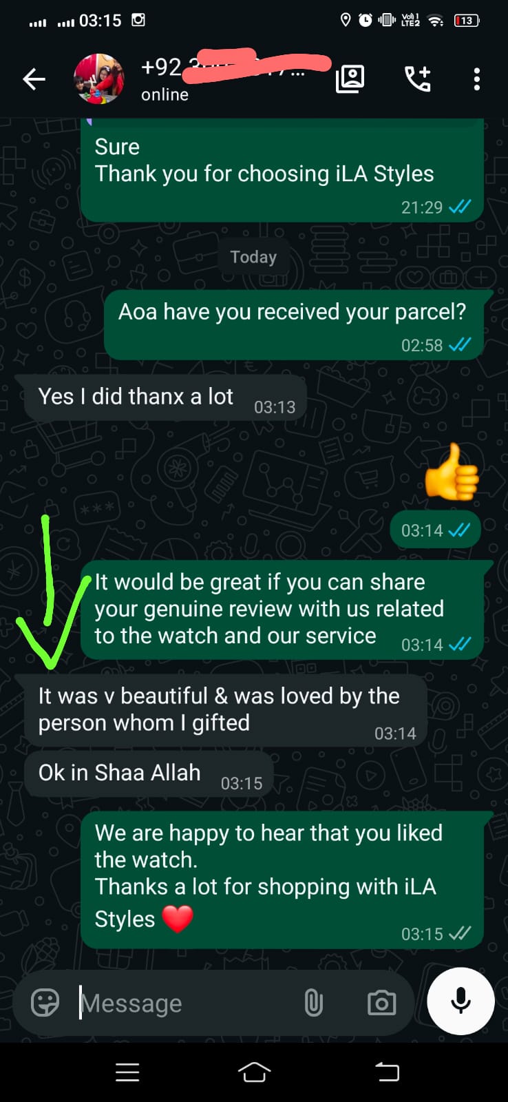 Customer review photo